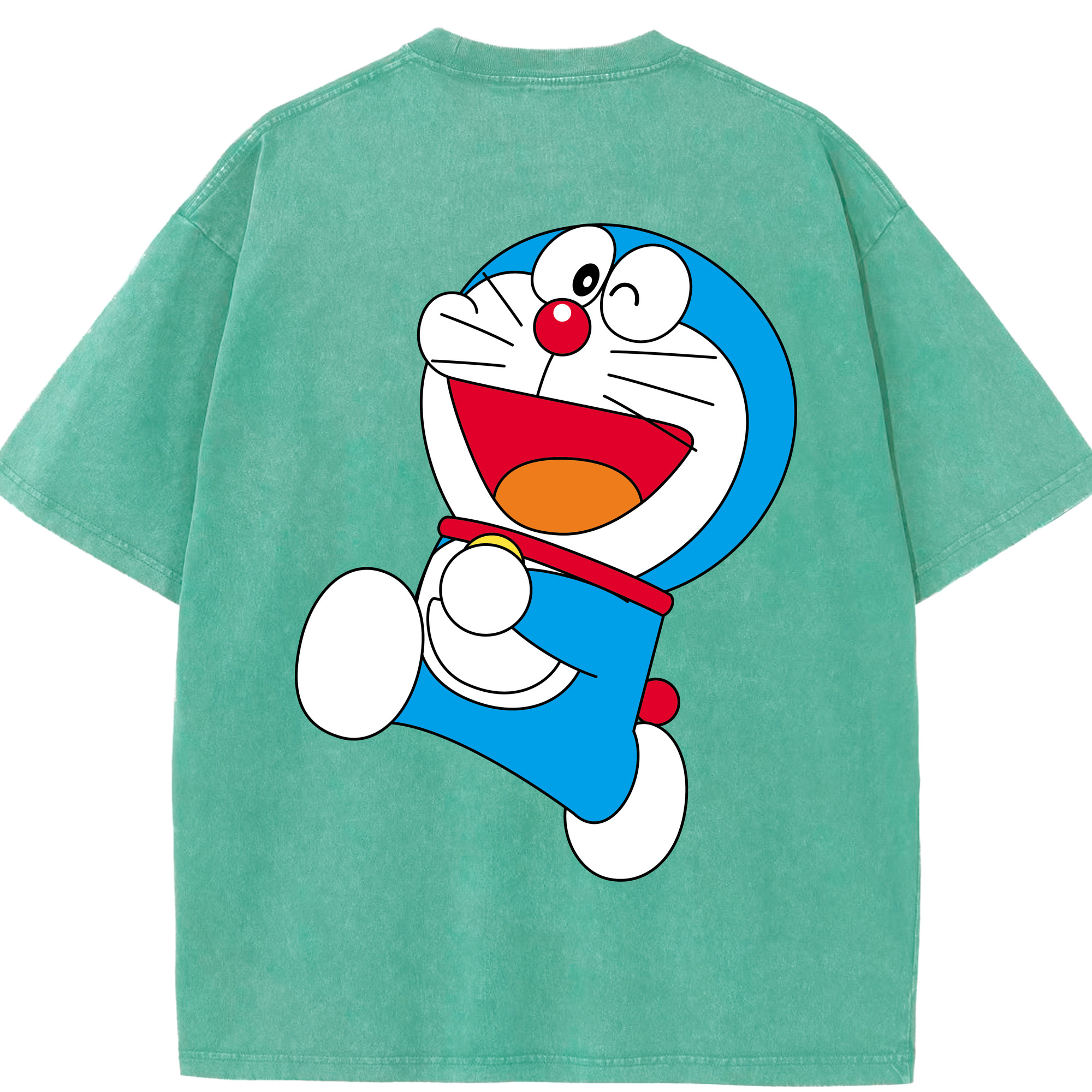 （画像用） ドラえもん Doraemon 綿100% ヴィンテージ風 半袖Tシャツ（背面プリント）